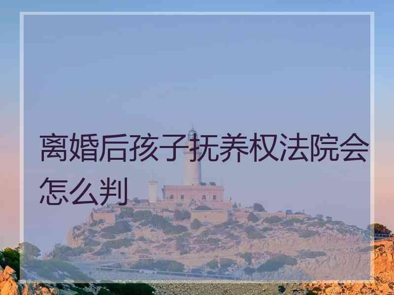 离婚后孩子抚养权法院会怎么判