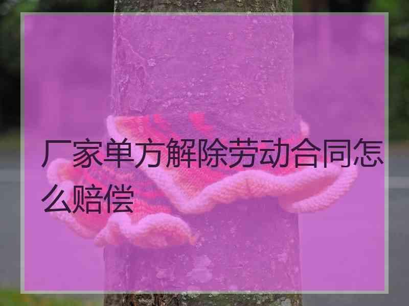 厂家单方解除劳动合同怎么赔偿