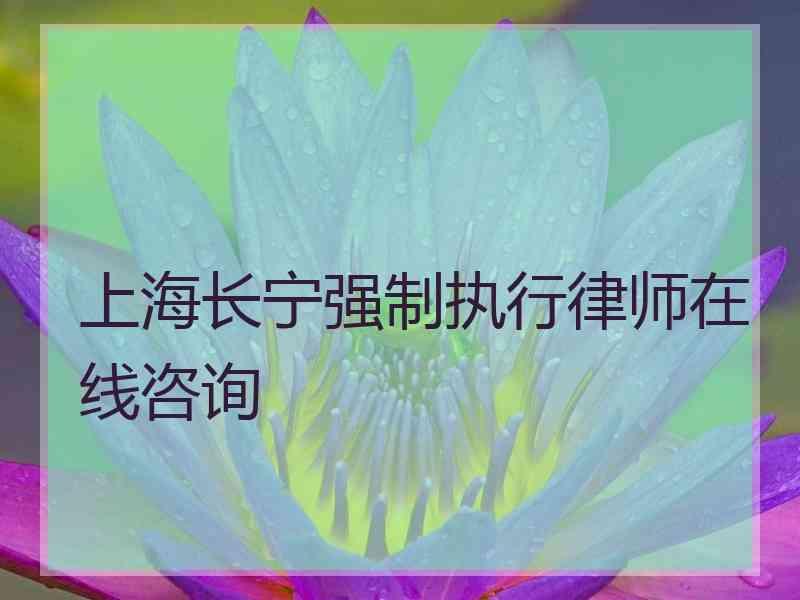 上海长宁强制执行律师在线咨询