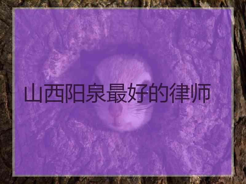 山西阳泉最好的律师