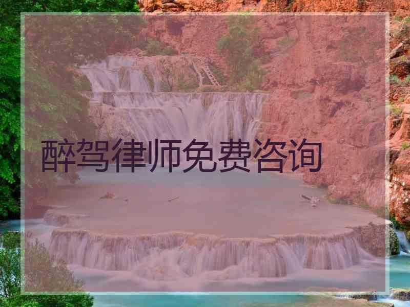醉驾律师免费咨询