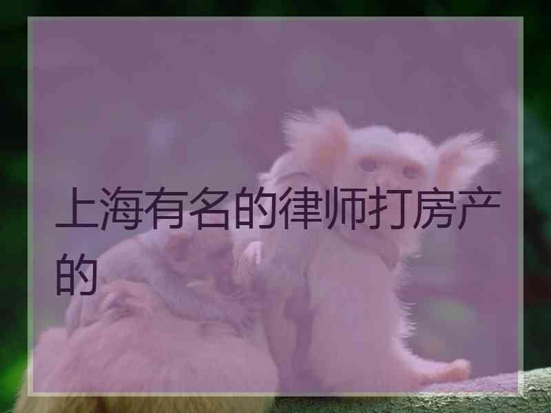 上海有名的律师打房产的