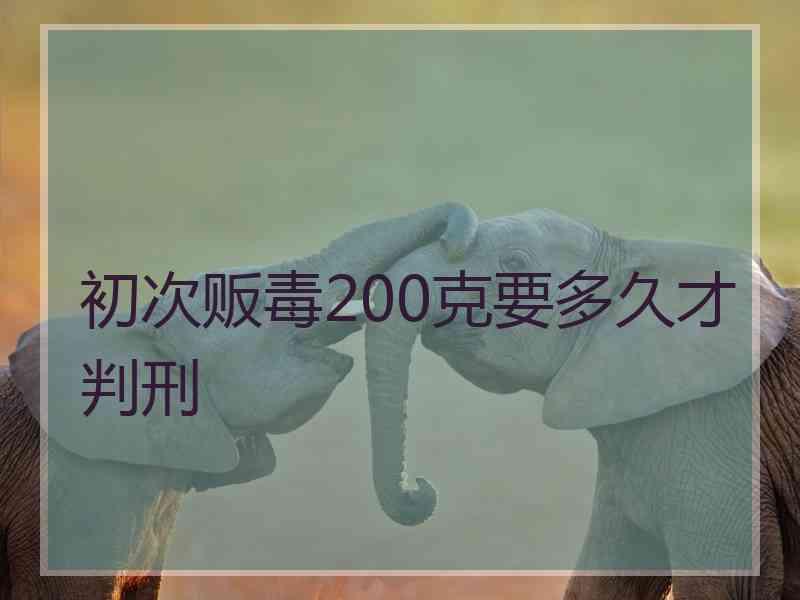 初次贩毒200克要多久才判刑