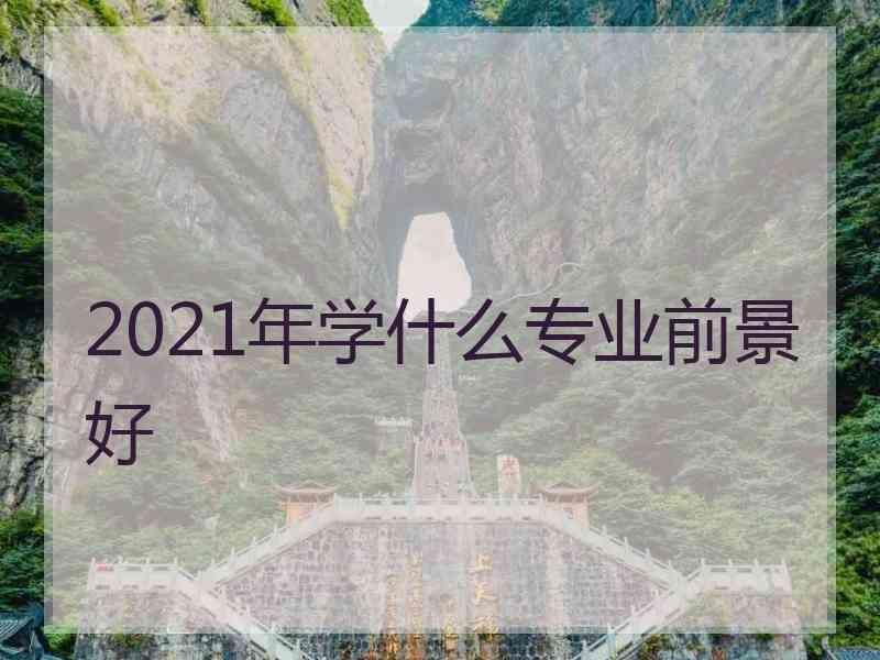 2021年学什么专业前景好