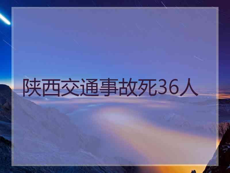 陕西交通事故死36人