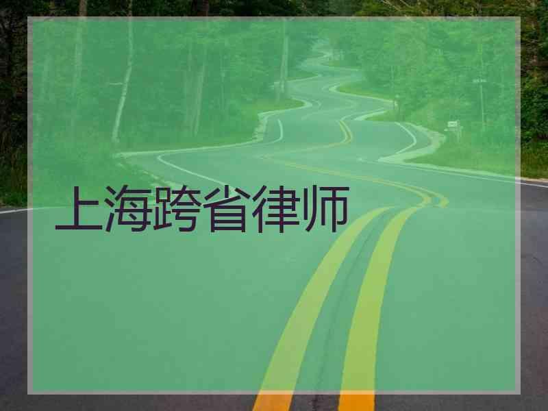 上海跨省律师