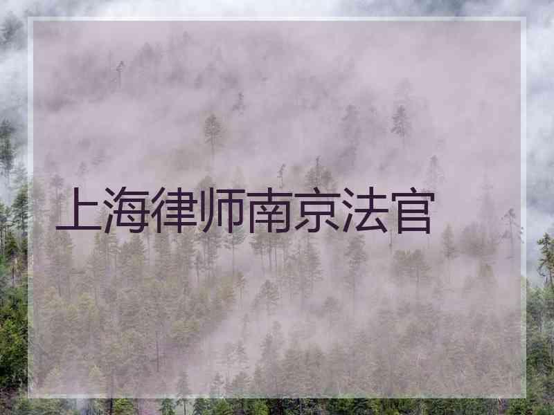 上海律师南京法官