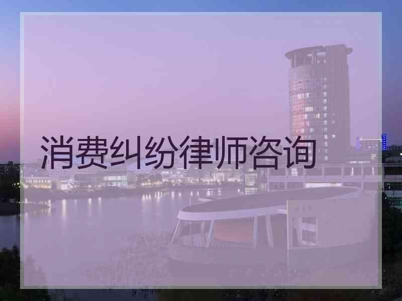 消费纠纷律师咨询