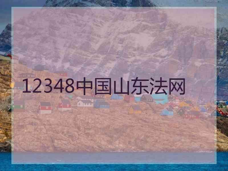 12348中国山东法网