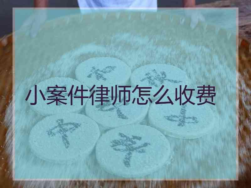 小案件律师怎么收费