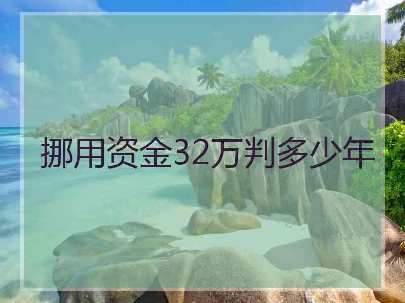 挪用资金32万判多少年