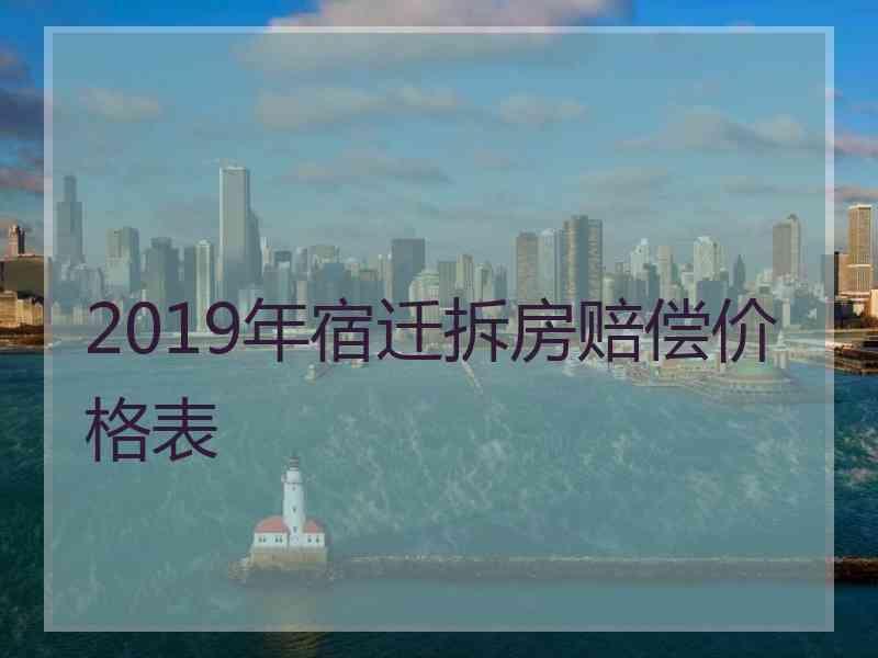 2019年宿迁拆房赔偿价格表