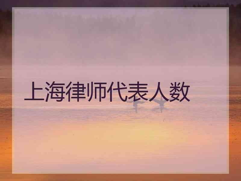 上海律师代表人数