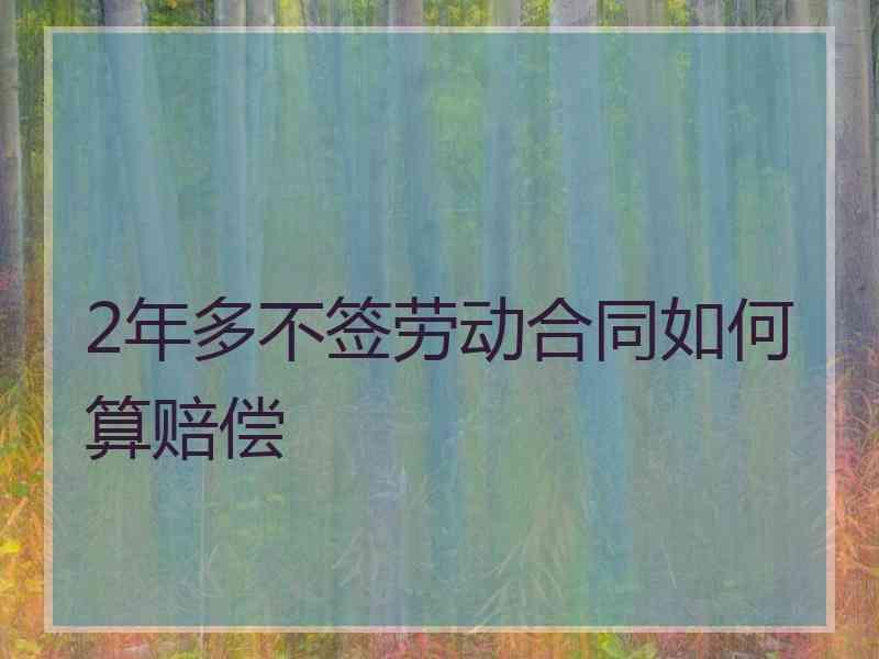 2年多不签劳动合同如何算赔偿