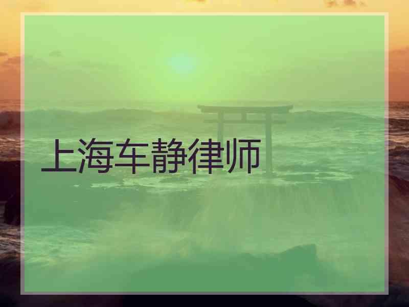 上海车静律师