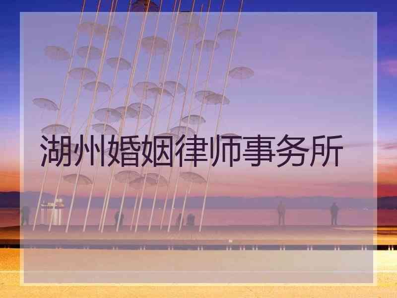 湖州婚姻律师事务所