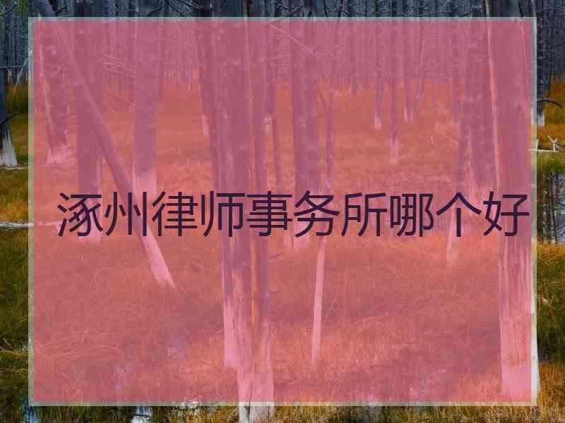 涿州律师事务所哪个好