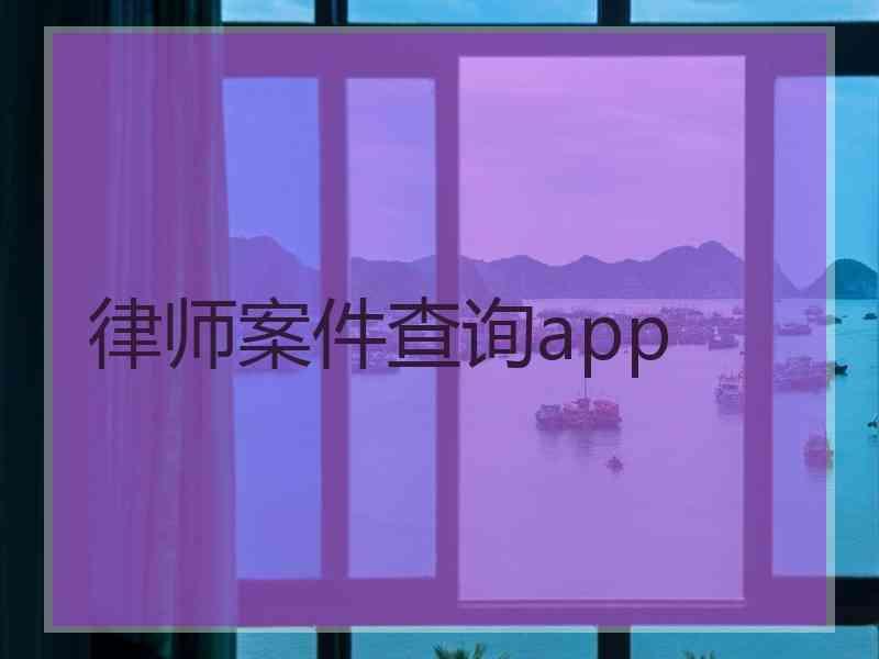 律师案件查询app