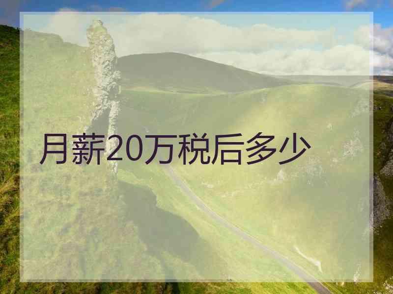 月薪20万税后多少