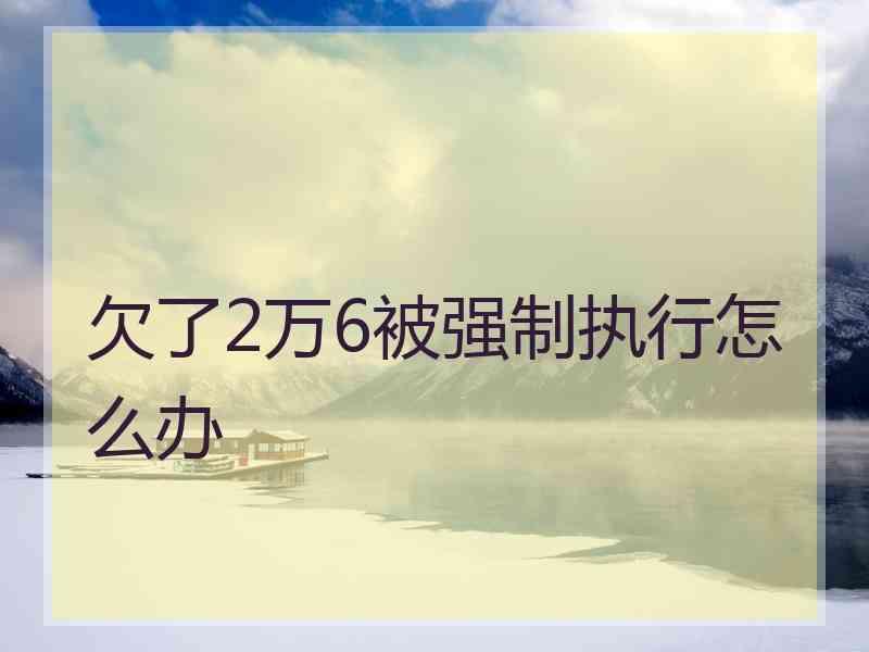 欠了2万6被强制执行怎么办