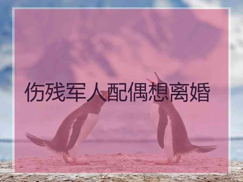 伤残军人配偶想离婚