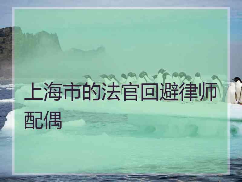 上海市的法官回避律师配偶