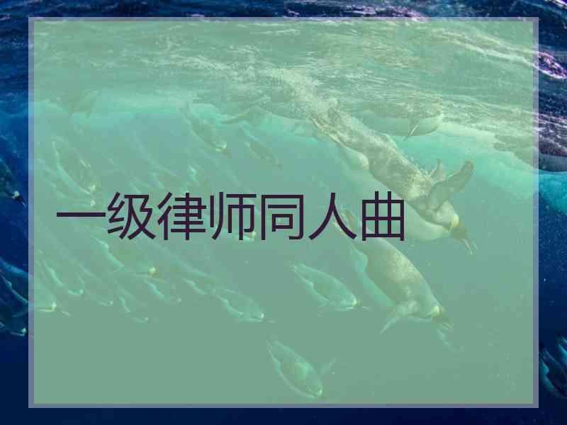 一级律师同人曲