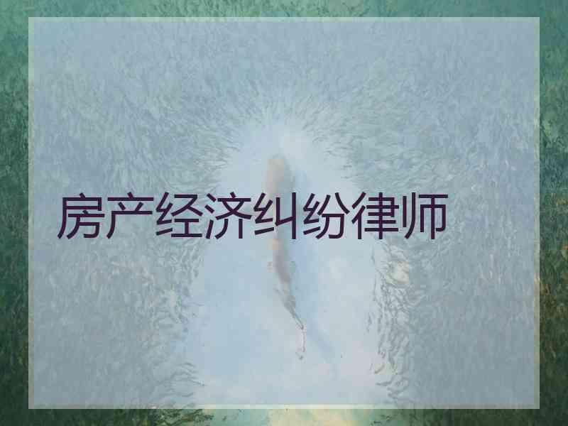 房产经济纠纷律师