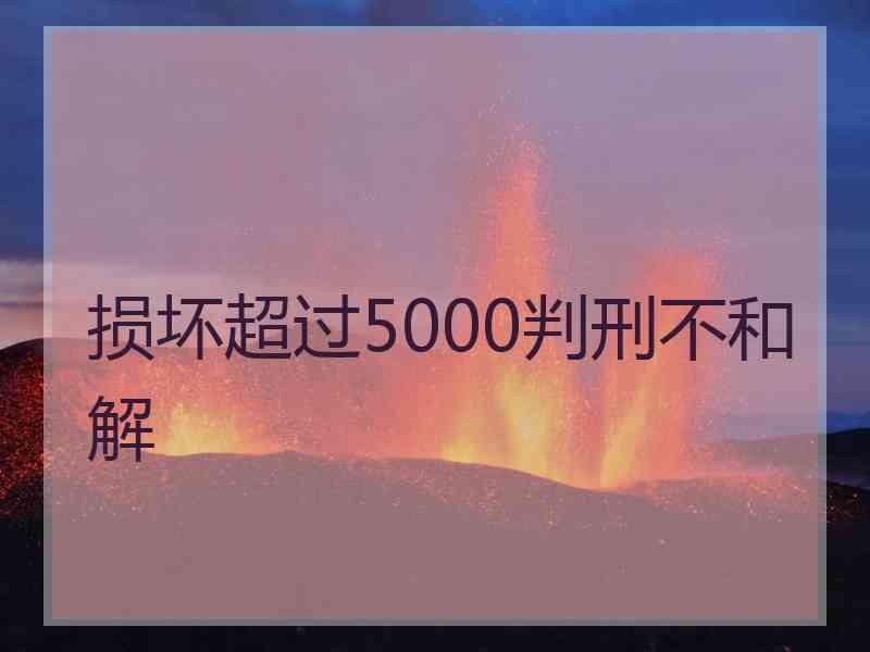 损坏超过5000判刑不和解