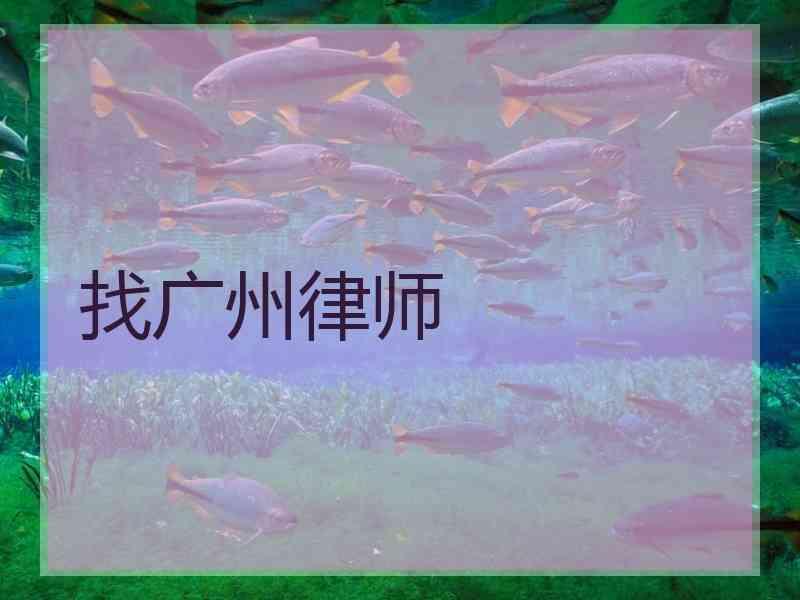 找广州律师