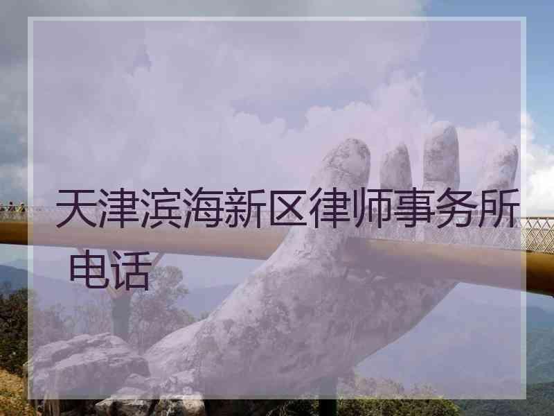 天津滨海新区律师事务所 电话