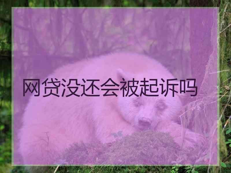 网贷没还会被起诉吗