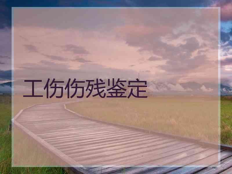 工伤伤残鉴定