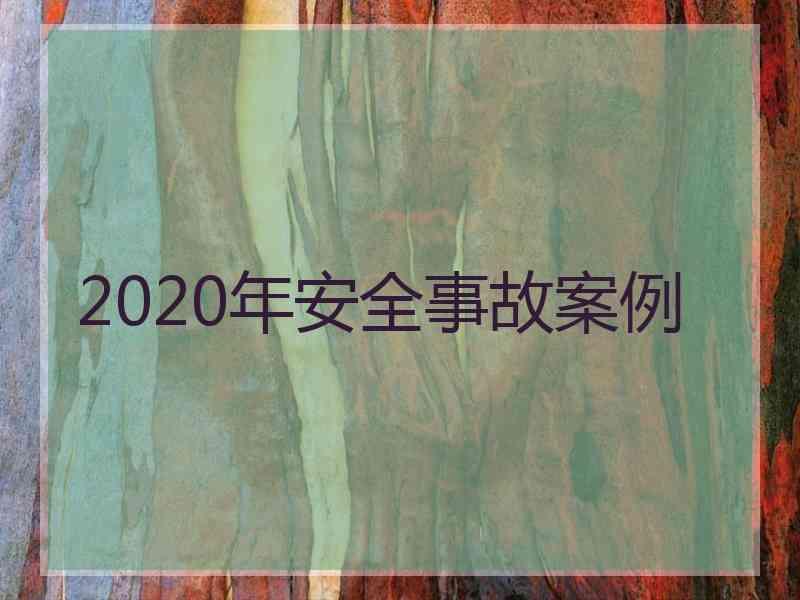 2020年安全事故案例