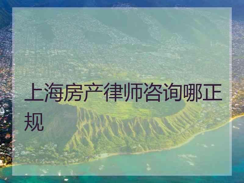 上海房产律师咨询哪正规