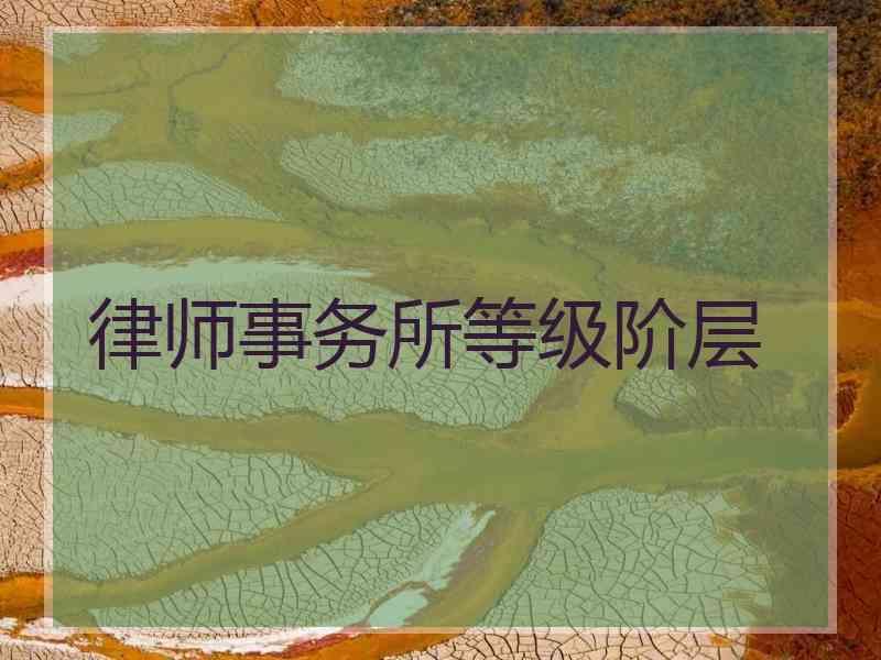 律师事务所等级阶层