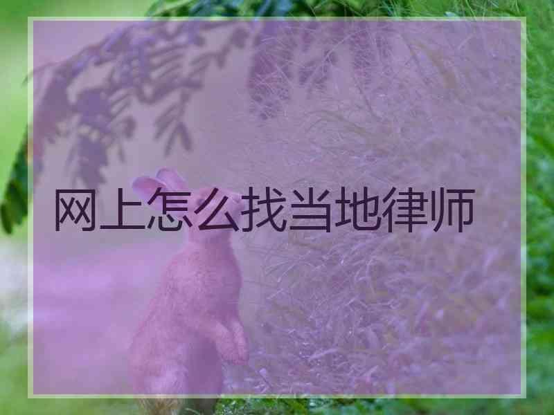 网上怎么找当地律师