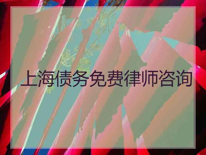 上海债务免费律师咨询