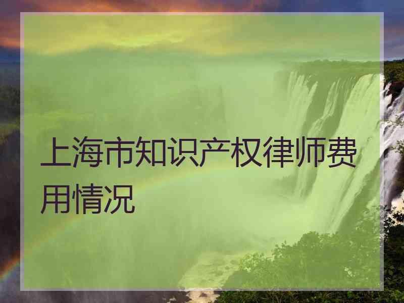 上海市知识产权律师费用情况