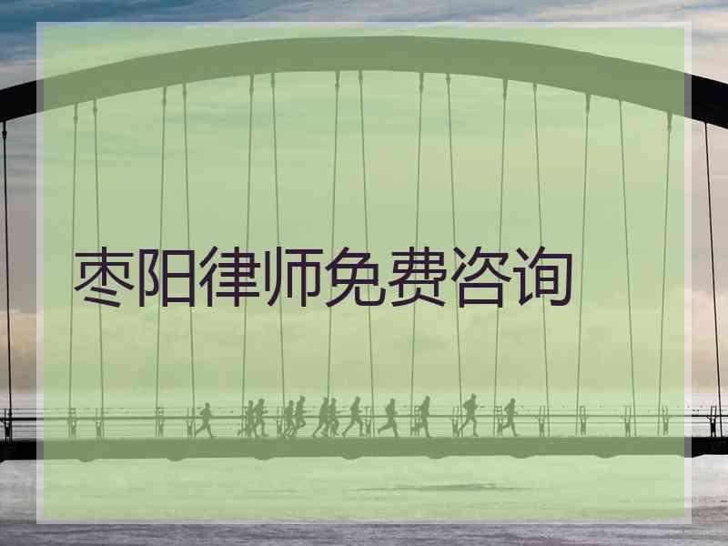 枣阳律师免费咨询