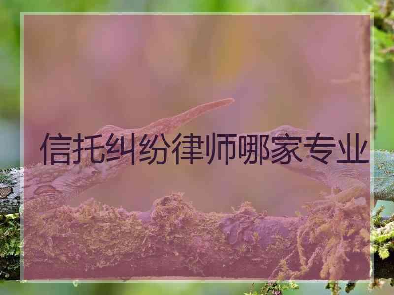 信托纠纷律师哪家专业