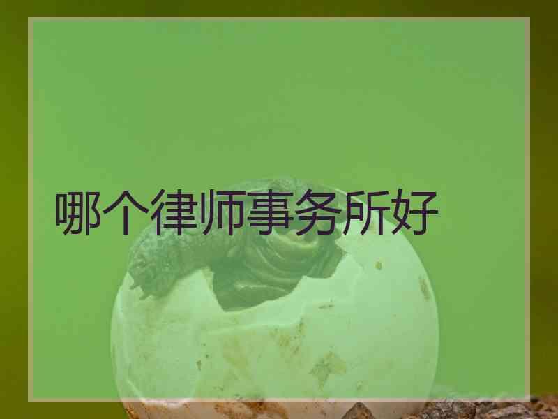 哪个律师事务所好