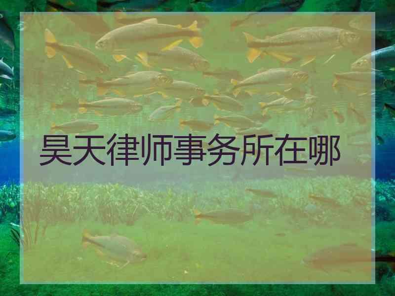 昊天律师事务所在哪