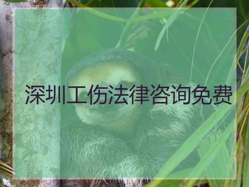 深圳工伤法律咨询免费