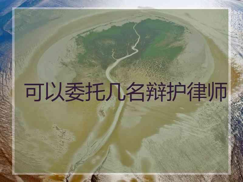 可以委托几名辩护律师