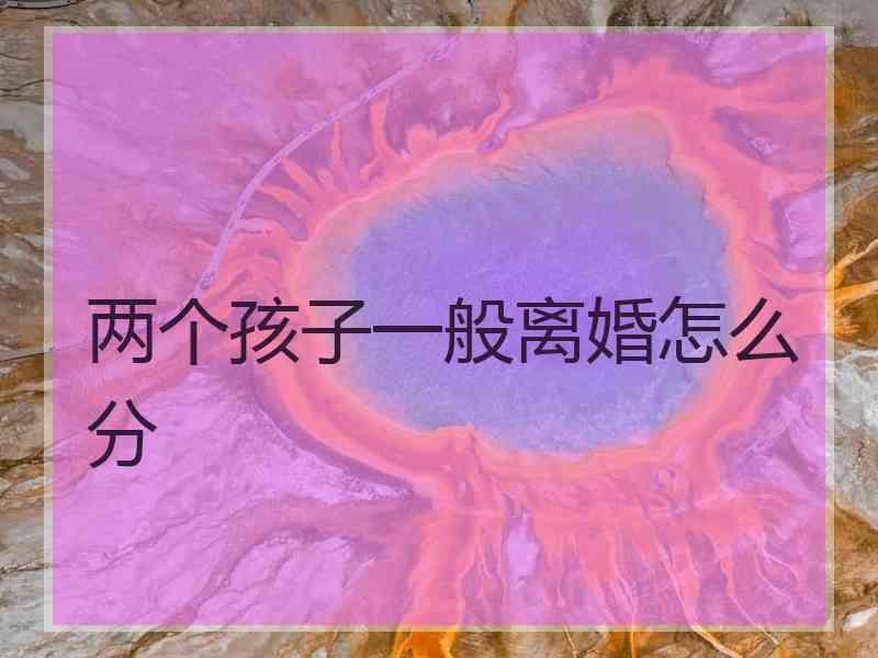 两个孩子一般离婚怎么分