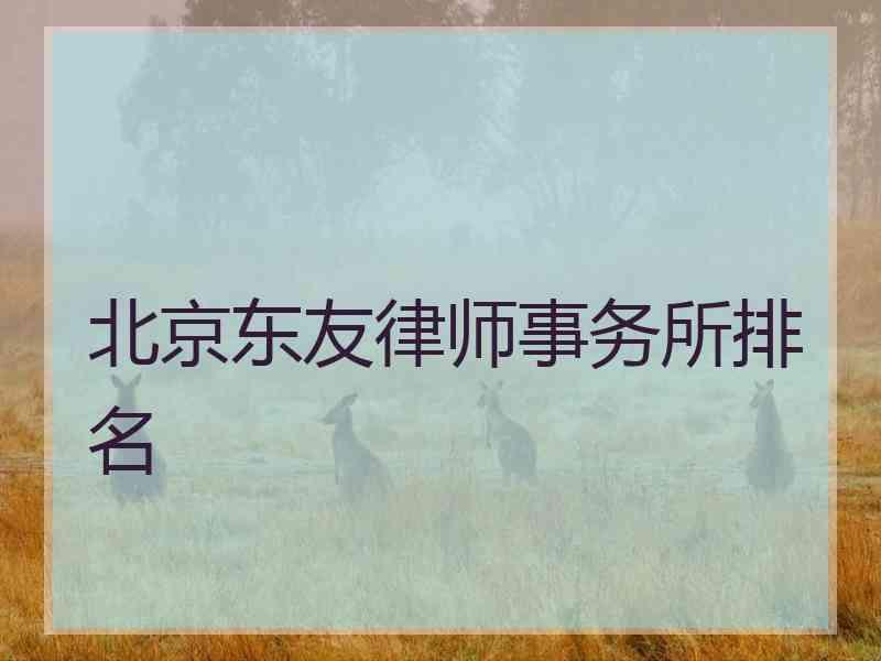 北京东友律师事务所排名