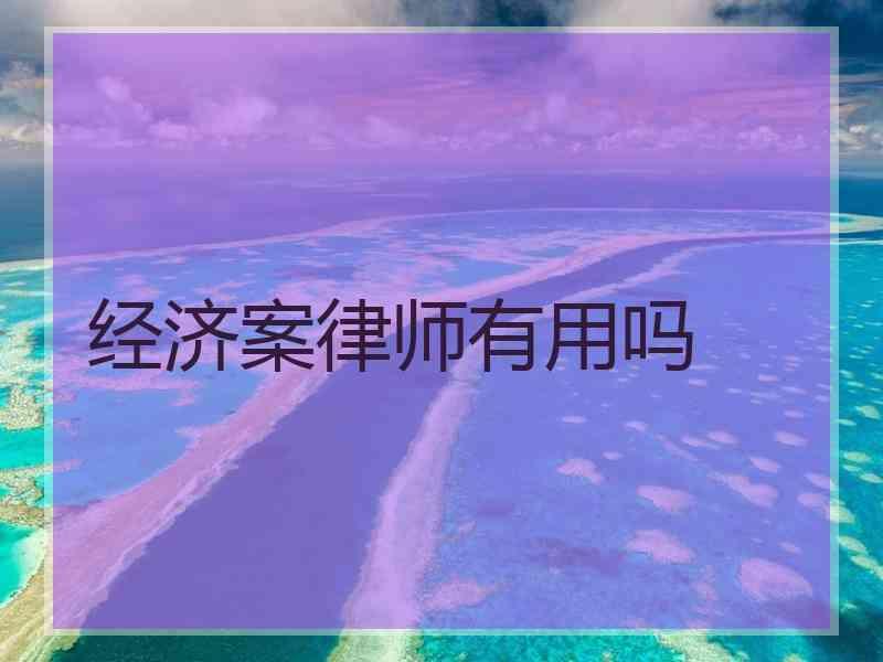 经济案律师有用吗