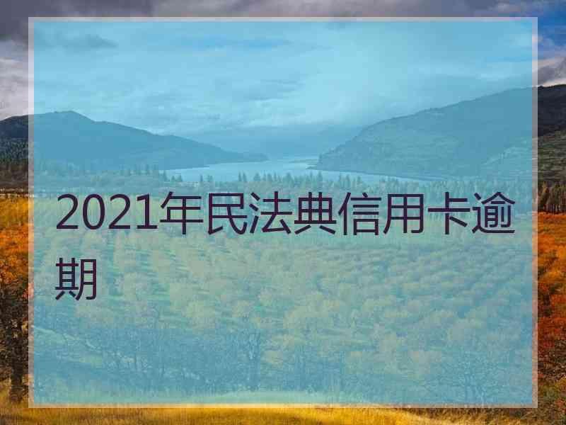 2021年民法典信用卡逾期