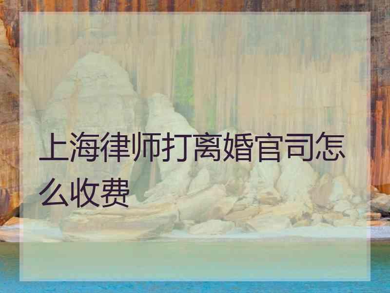 上海律师打离婚官司怎么收费